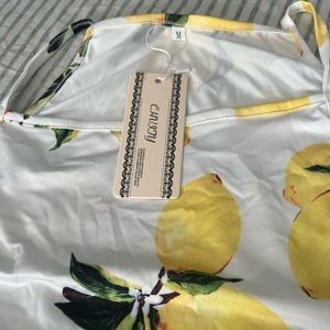 Lemon yellow casual dress